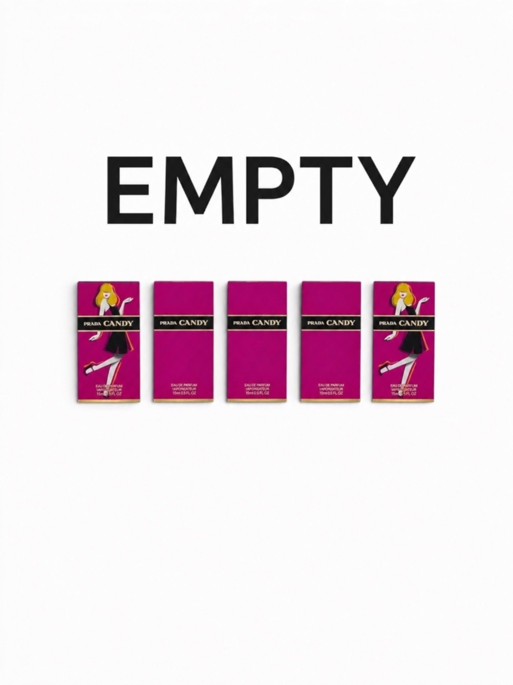 All FIVE Empty Prada Collectible!